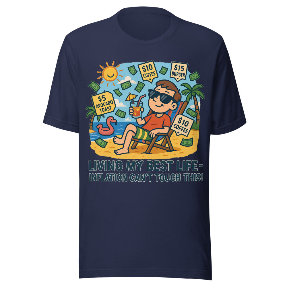 Parody Living My Life Inflation Graphic Tee — Designed by @censoredsupply