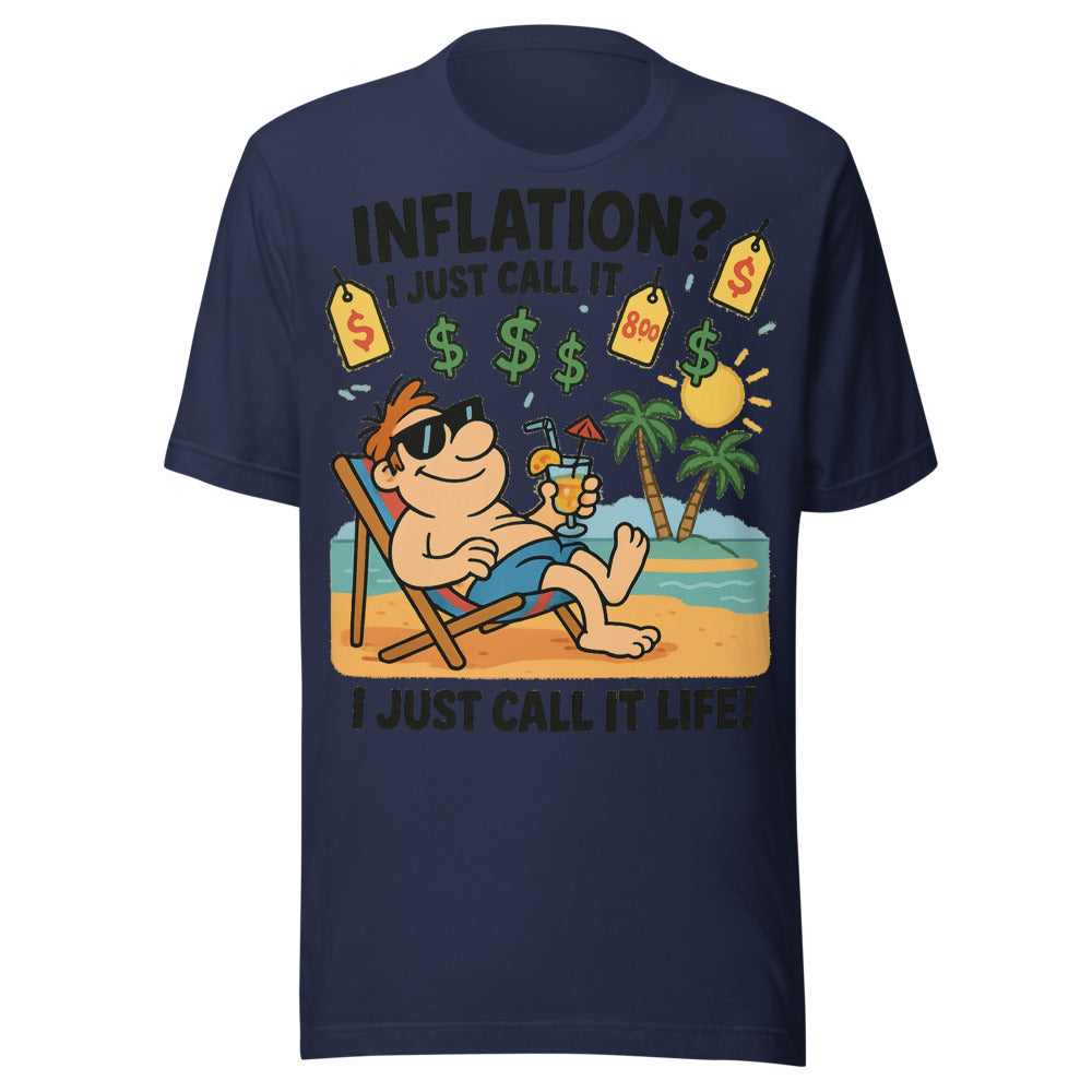 Parody Inflation Life Beach Meme Graphic Tee — Designed by @censoredsupply