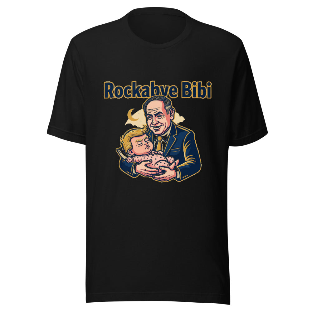 Rockabye Bibi Political Satire Graphic Tee — Designed by @censoredsupply