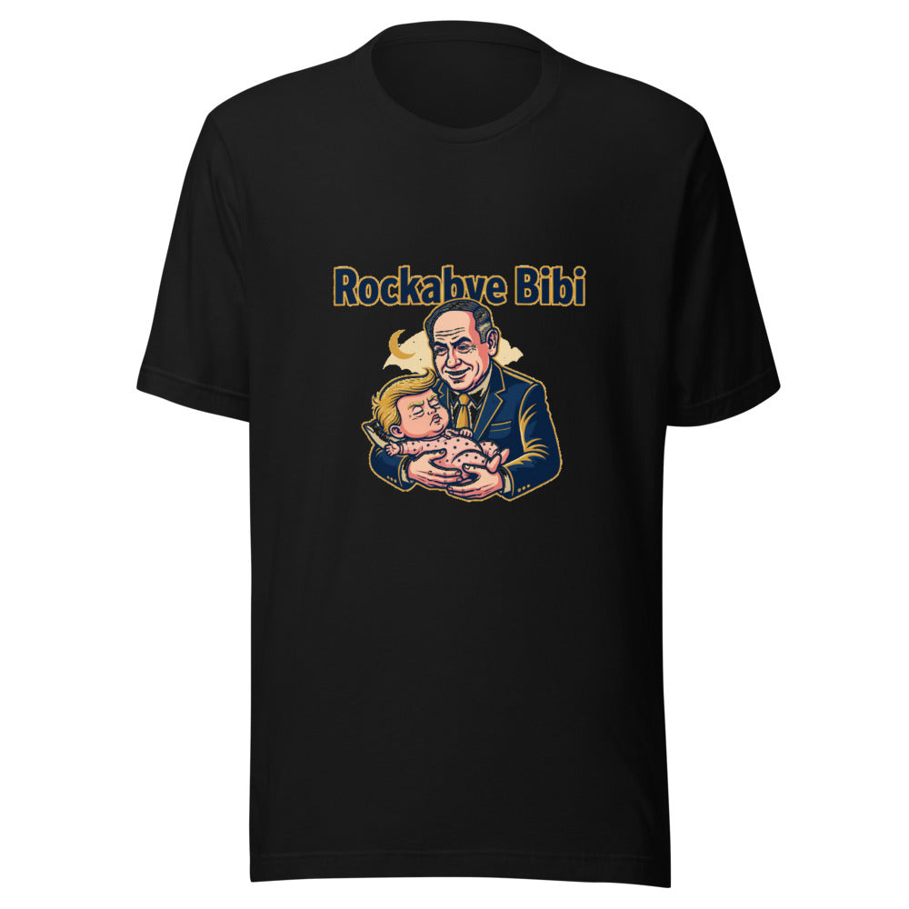 Rockabye Bibi Political Satire Graphic Tee — Designed by @censoredsupply
