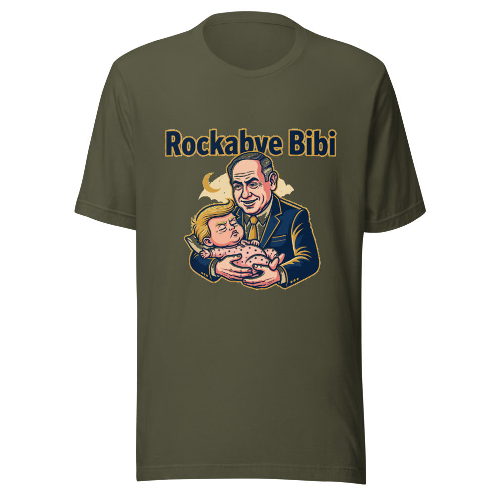 Rockabye Bibi Political Satire Graphic Tee — Designed by @censoredsupply