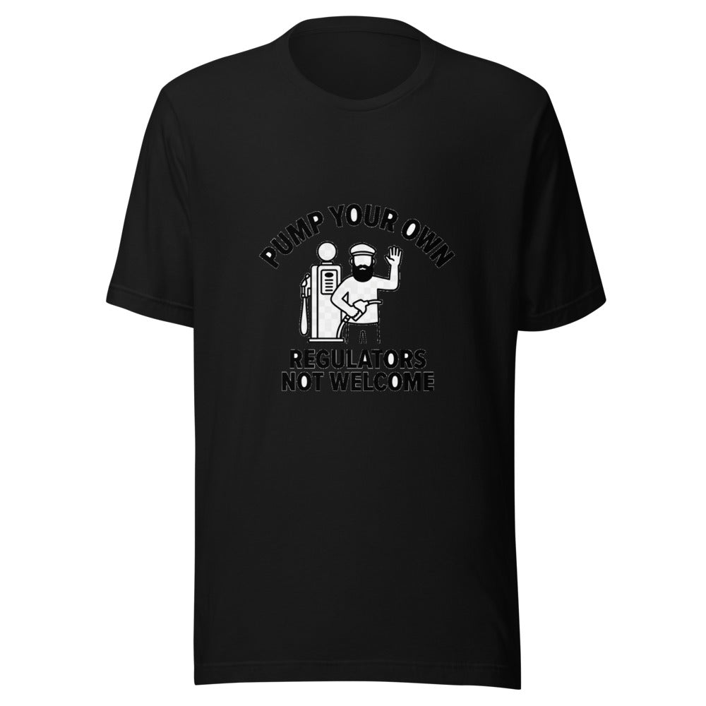 Vintage Gas Pump Stop Gesture Graphic Tee — Designed by @censoredsupply
