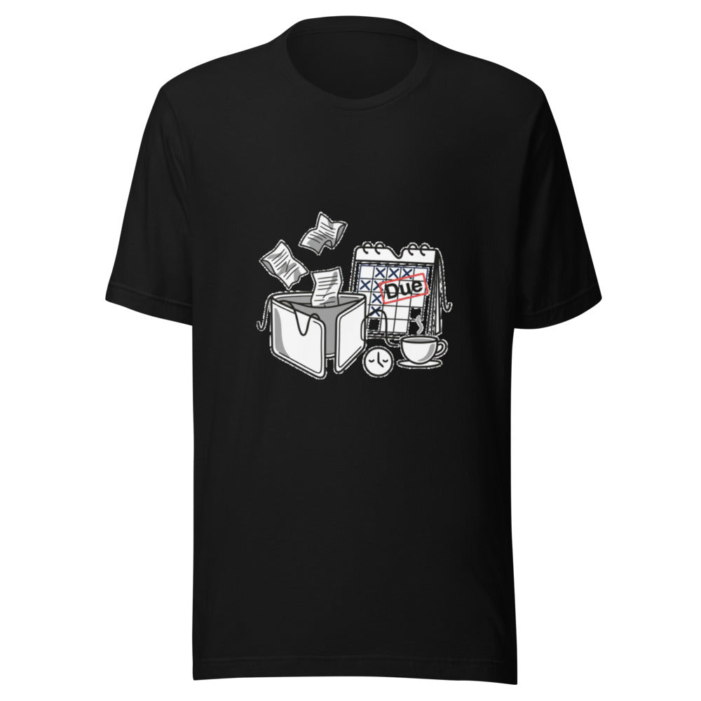 Empty Wallet Due Calendar Graphic Tee Gift — Designed by @censoredsupply
