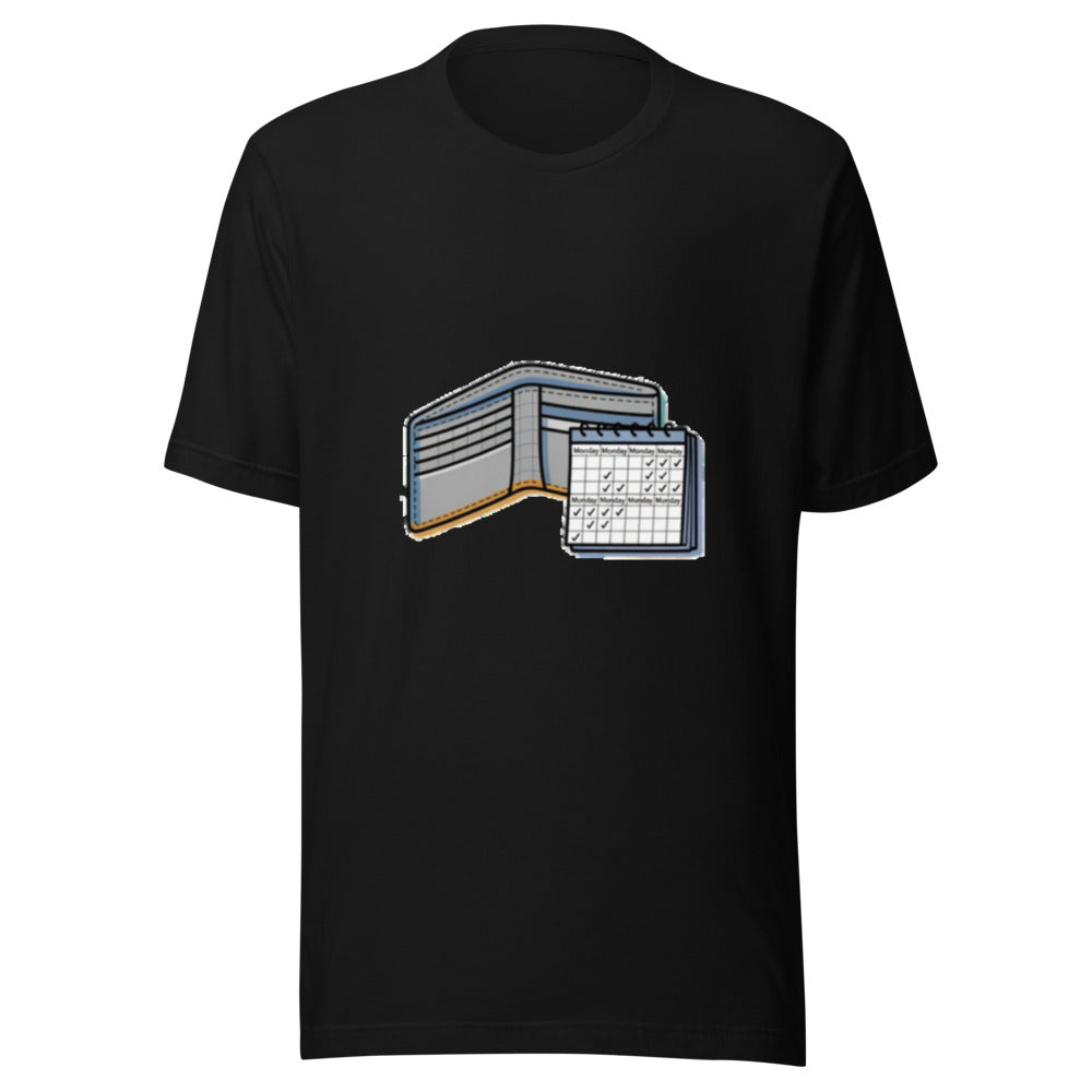 Empty Wallet Bills Calendar Graphic Tee Gift — Designed by @censoredsupply