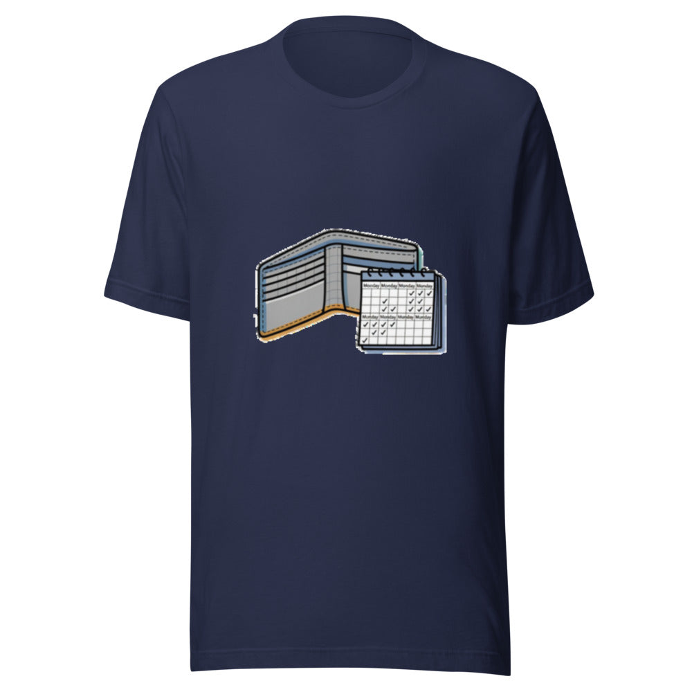 Empty Wallet Bills Calendar Graphic Tee Gift — Designed by @censoredsupply