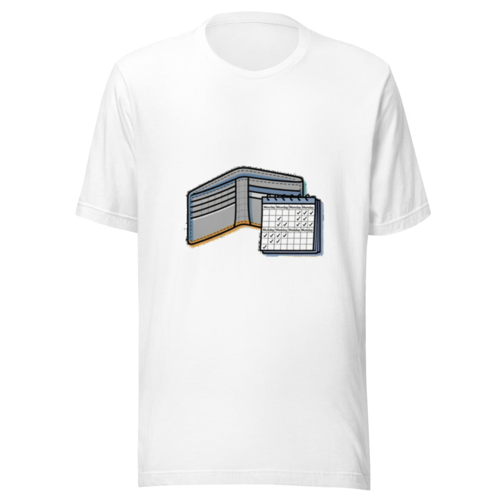 Empty Wallet Bills Calendar Graphic Tee Gift — Designed by @censoredsupply