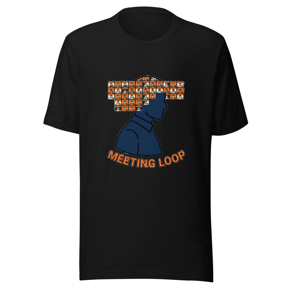 Meeting Loop Video Call Silhouette Graphic Tee — Designed by @censoredsupply