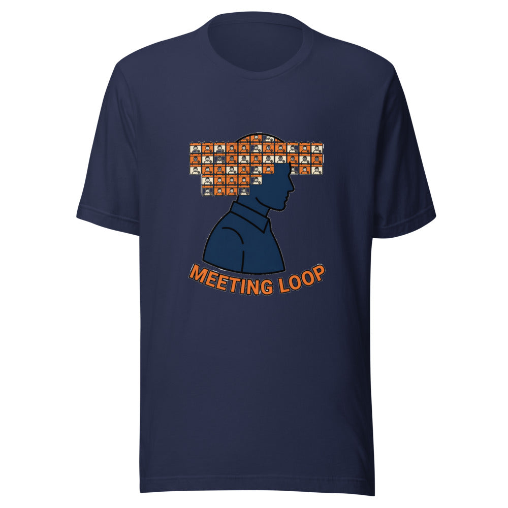 Meeting Loop Video Call Silhouette Graphic Tee — Designed by @censoredsupply