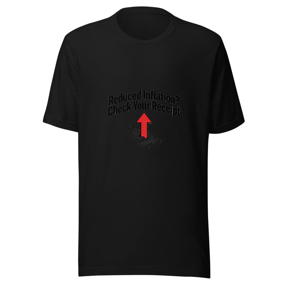 Reduced Inflation Check Your Receipt Graphic Tee — Designed by @censoredsupply
