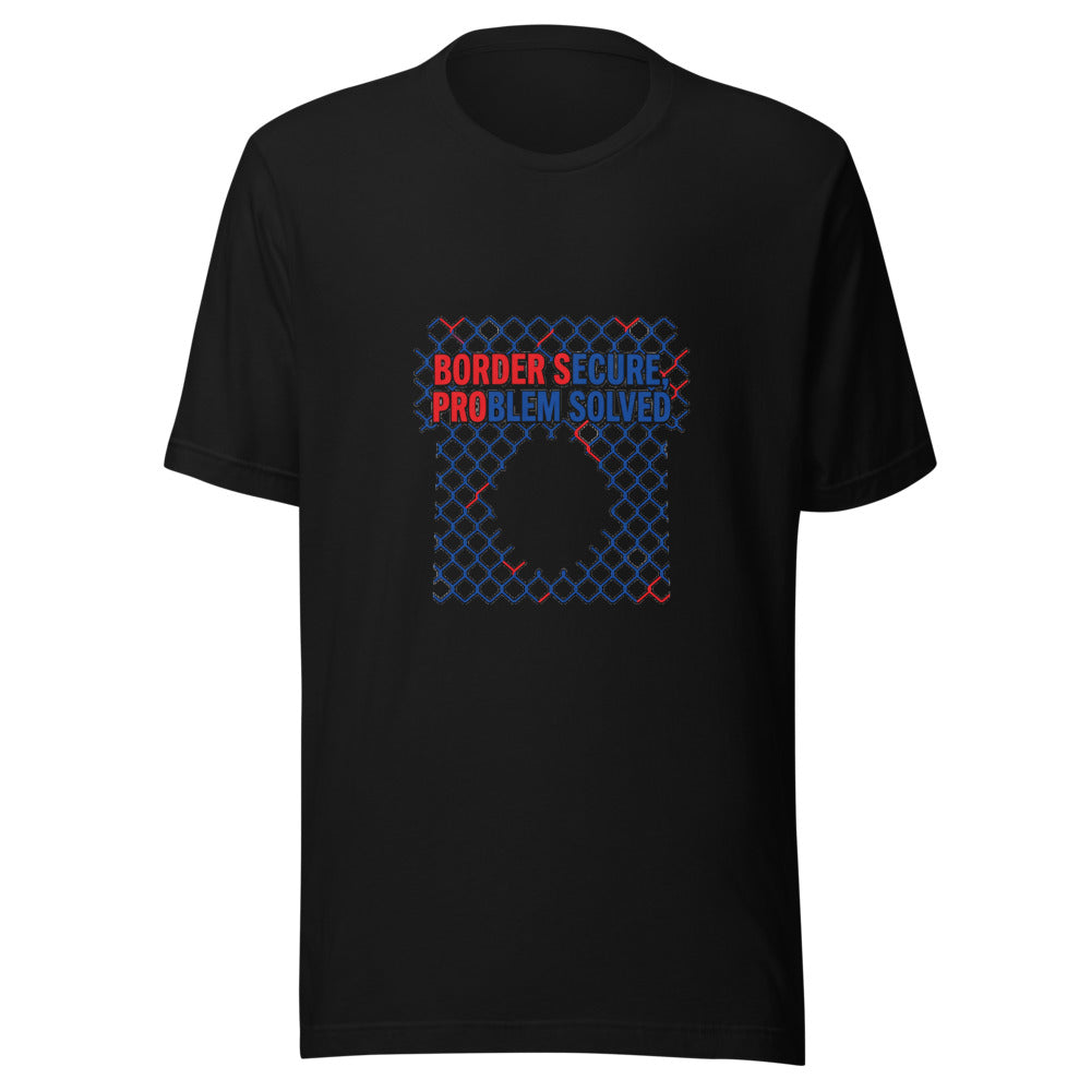 Border Secure Problem Solved Fence Graphic Tee — Designed by @censoredsupply