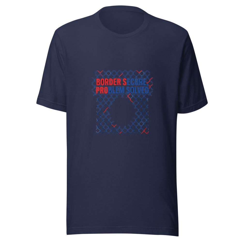 Border Secure Problem Solved Fence Graphic Tee — Designed by @censoredsupply