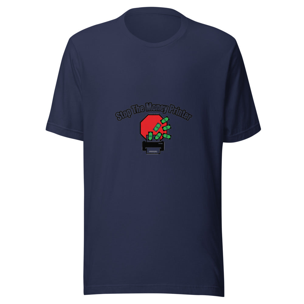 Stop the Money Printer Finance Graphic Tee — Designed by @censoredsupply