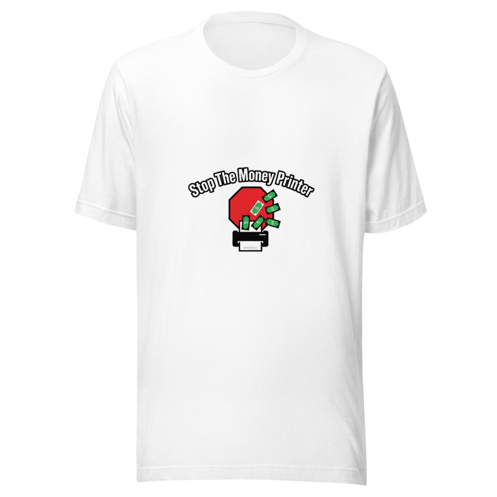 Stop the Money Printer Finance Graphic Tee — Designed by @censoredsupply
