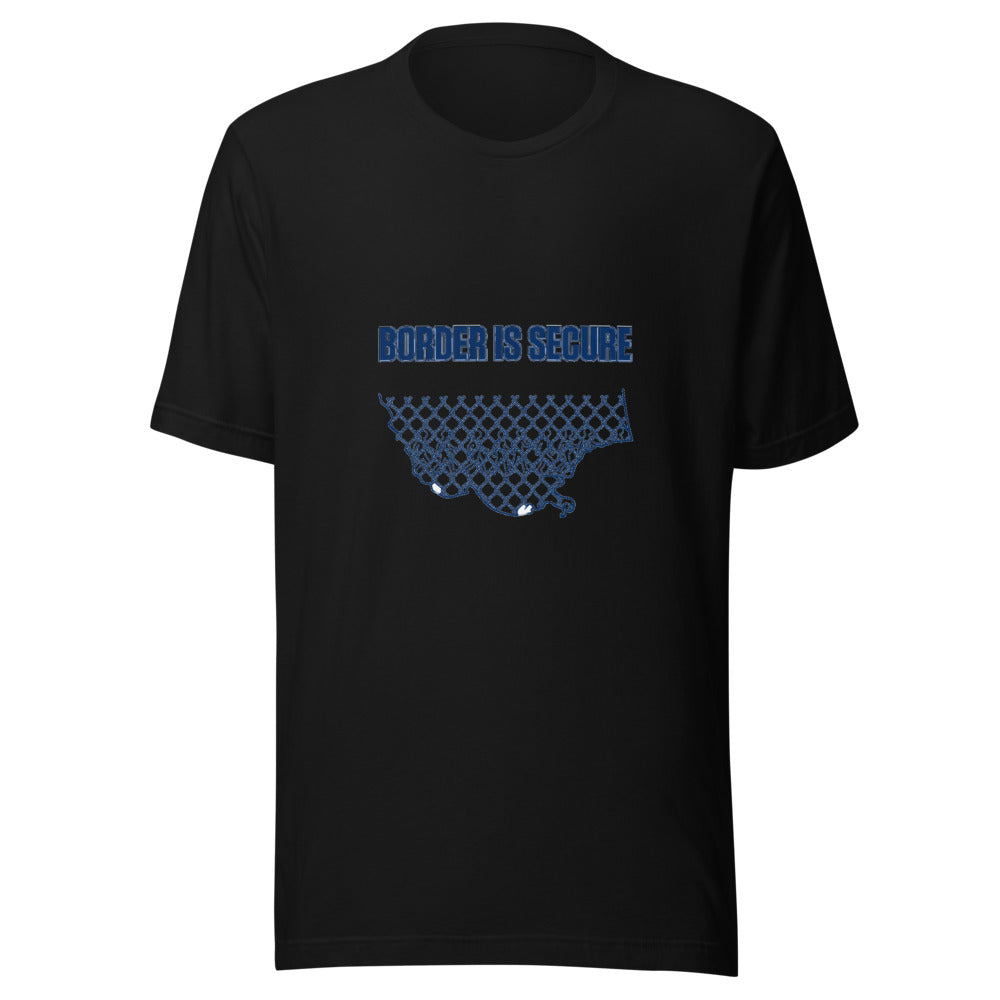 Border Is Secure Fence Graphic T-Shirt Gift — Designed by @censoredsupply