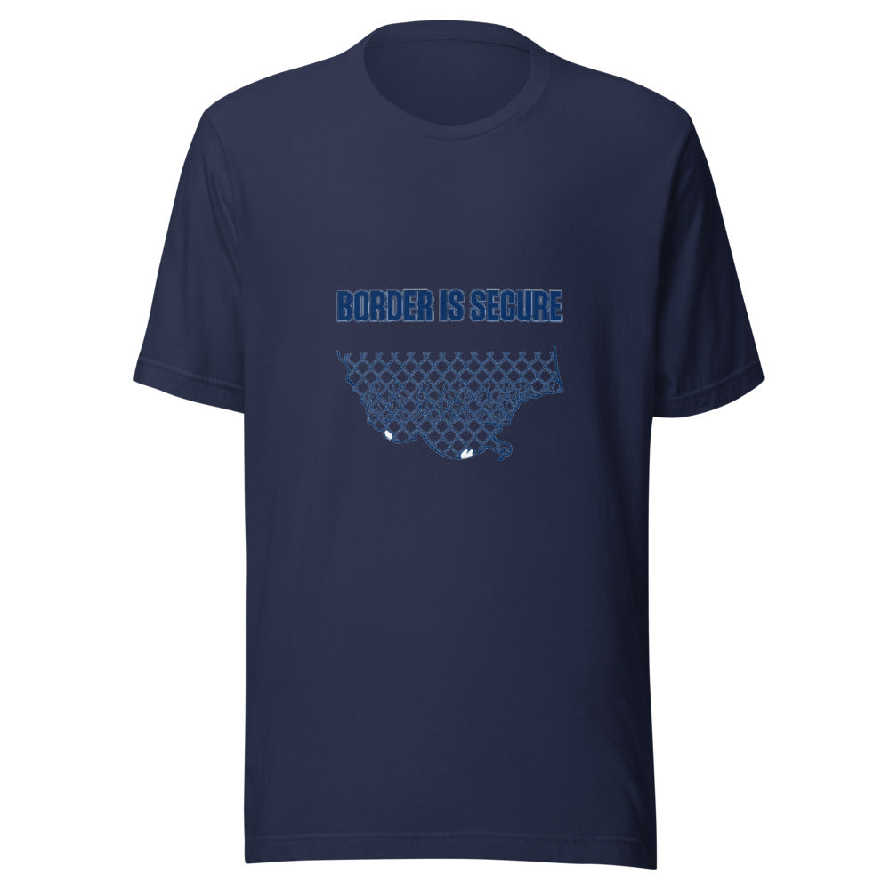 Border Is Secure Fence Graphic T-Shirt Gift — Designed by @censoredsupply