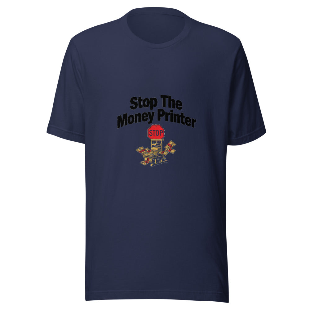 Vintage Stop the Money Printer Press Graphic Tee — Designed by @censoredsupply