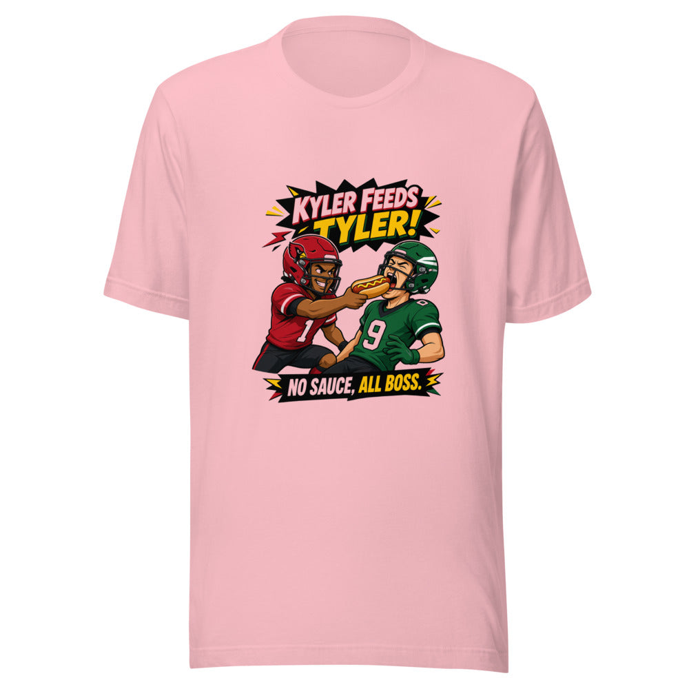 Football Hot Dog Feeding Graphic Tee — Designed by @censoredsupply