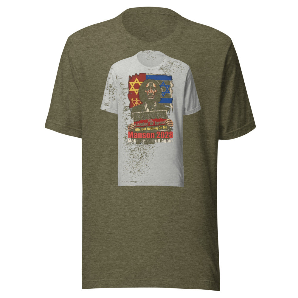 Manson for PM: Vote for Chaos in Comfort! Funny T-Shirt — Designed by @censoredsupply