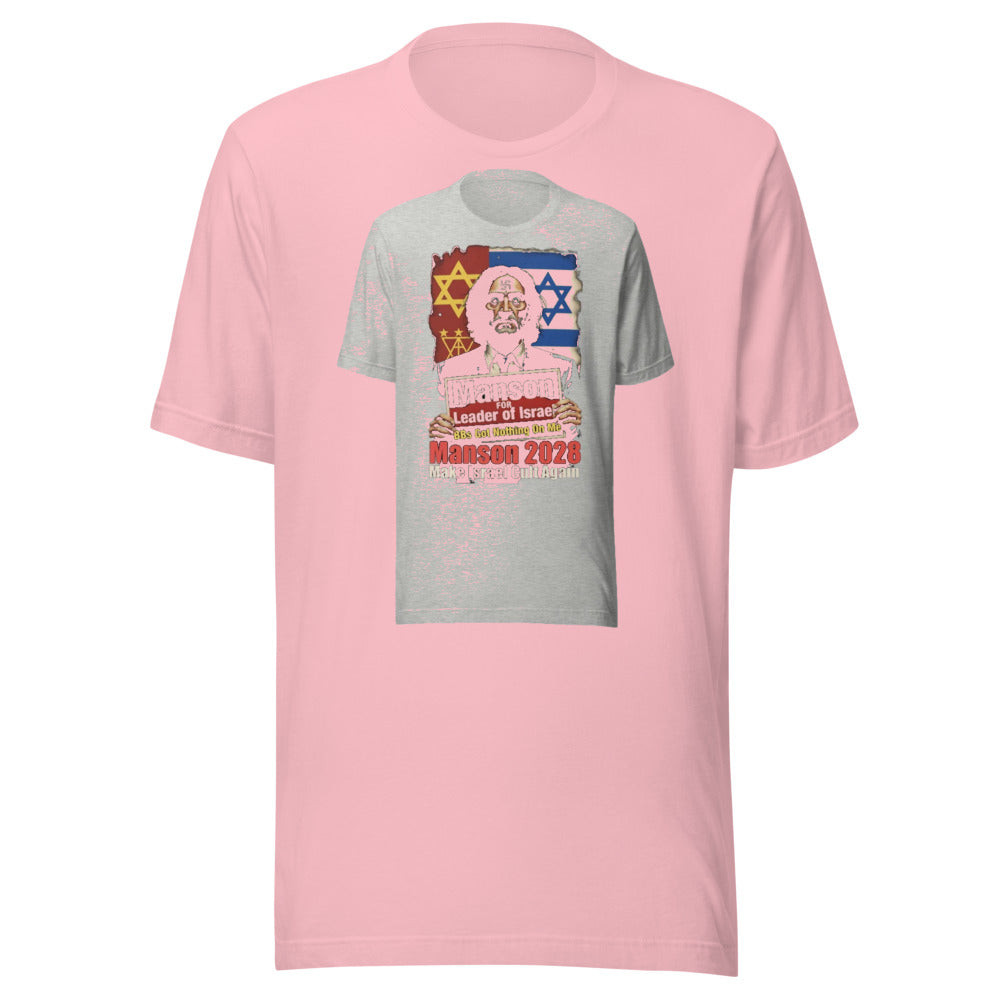 Manson for PM: Vote for Chaos in Comfort! Funny T-Shirt — Designed by @censoredsupply