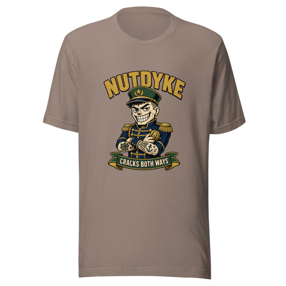 Nut Cracker - Nutdyke Cracks Both Ways Character Graphic Tee — Designed by @censoredsupply