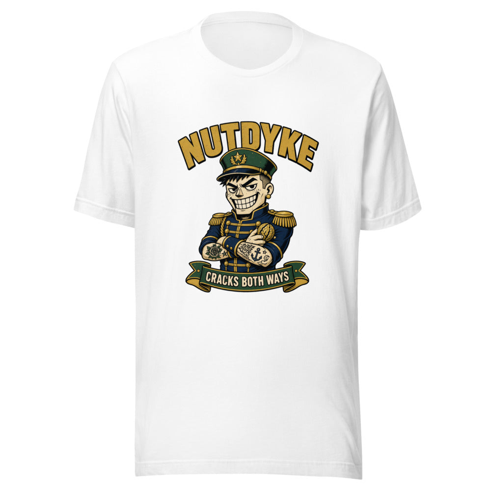 Nut Cracker - Nutdyke Cracks Both Ways Character Graphic Tee — Designed by @censoredsupply