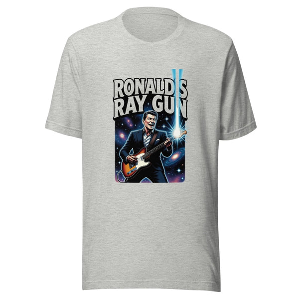 Rock Out with Ronald's Ray Gun T-Shirt | Cosmic Dad Vibes — Designed by @censoredsupply