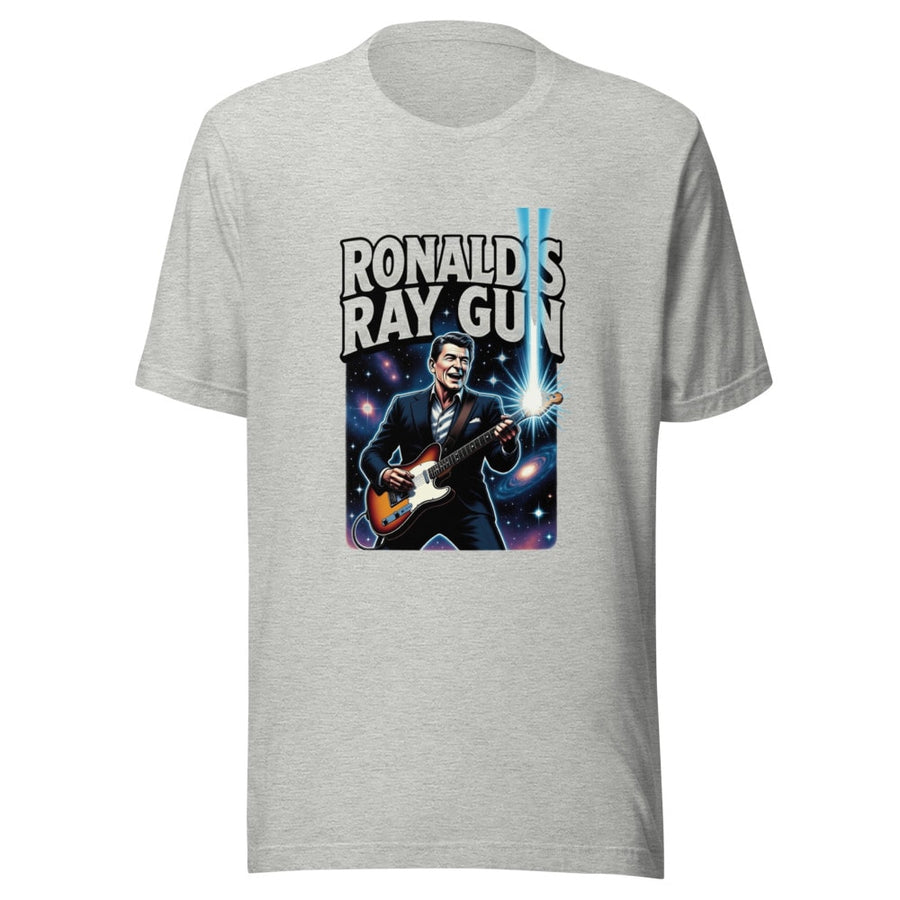 Rock Out with Ronald's Ray Gun T-Shirt | Cosmic Dad Vibes — Designed by @censoredsupply