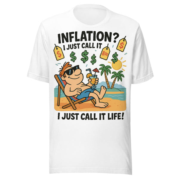 Parody Inflation Life Beach Meme Graphic Tee — Designed by @censoredsupply