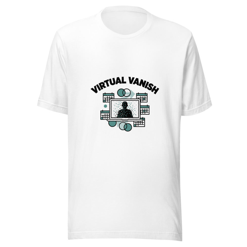 Virtual Vanish Laptop Pixel Graphic Tee Gift — Designed by @censoredsupply — Nuvra Supply Co graphic tee