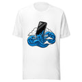 Smartphone Melting Into Ocean Waves Graphic Tee — Designed by @censoredsupply — Nuvra Supply Co graphic tee