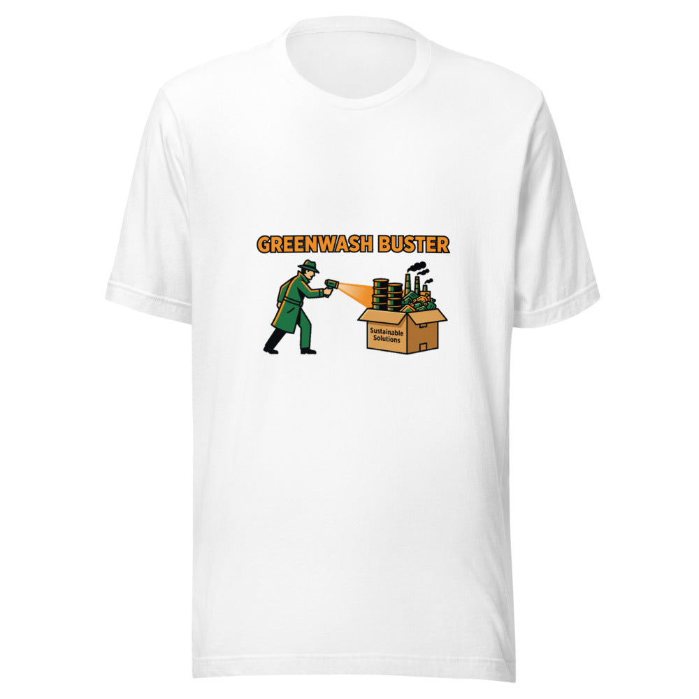 Greenwash Buster Eco Detective Graphic Tee — Designed by @censoredsupply — Nuvra Supply Co graphic tee