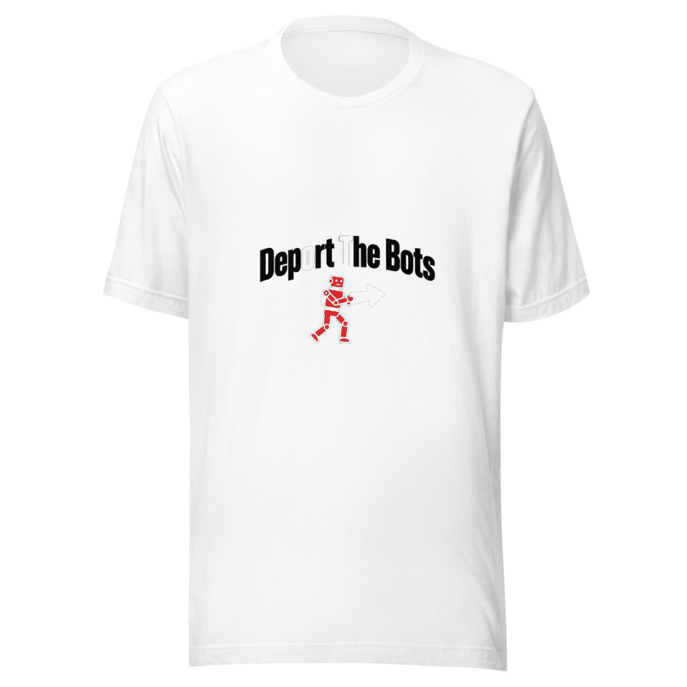 Deport the Bots Robot Graphic Tee Political Design Graphic Tee — Designed by @censoredsupply — Nuvra Supply Co graphic tee