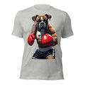 Boxer Dog Champion T-Shirt | Boxing Bulldog with Championship Belt Graphic Tee | Funny Muscular Dog Boxer Meme Shirt Unisex — color option 6