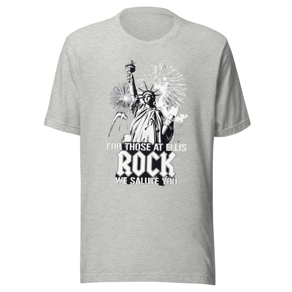 Ellis Rock: Statues, Fireworks, and Sarcasm - Premium Tee — Designed by @censoredsupply