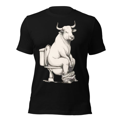 Bull Taking a Shit Funny T-Shirt - Bullshit Pun Meme Tee — Nuvra Supply Co graphic tee
