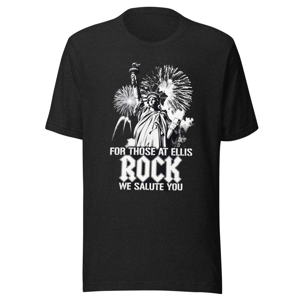 Ellis Rock: Statues, Fireworks, and Sarcasm - Premium Tee — Designed by @censoredsupply