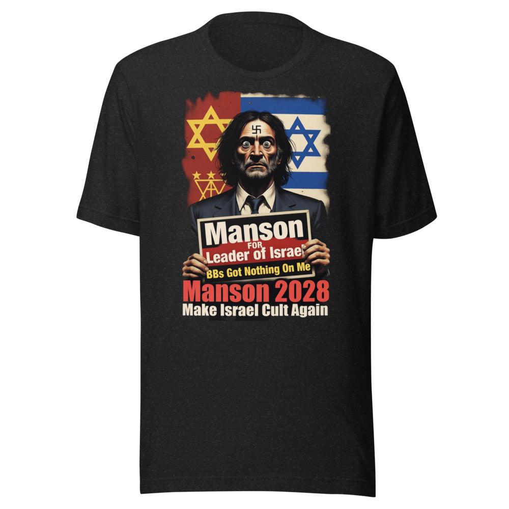Manson for PM: Vote for Chaos in Comfort! Funny T-Shirt — Designed by @censoredsupply