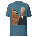 Scooby Doo Unmasking Biden Obama T-Shirt | Funny Political Meme Parody Tee | Biden Under Obama Mask Scooby Doo Graphic Shirt Unisex — color option 3