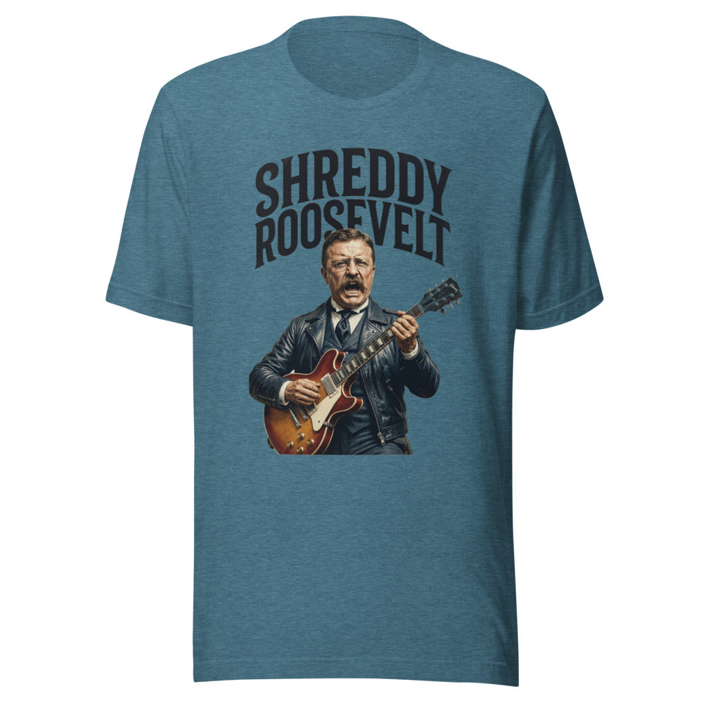 Shreddy Roosevelt: Rockin' History with a Twist - Premium Tee — Designed by @censoredsupply