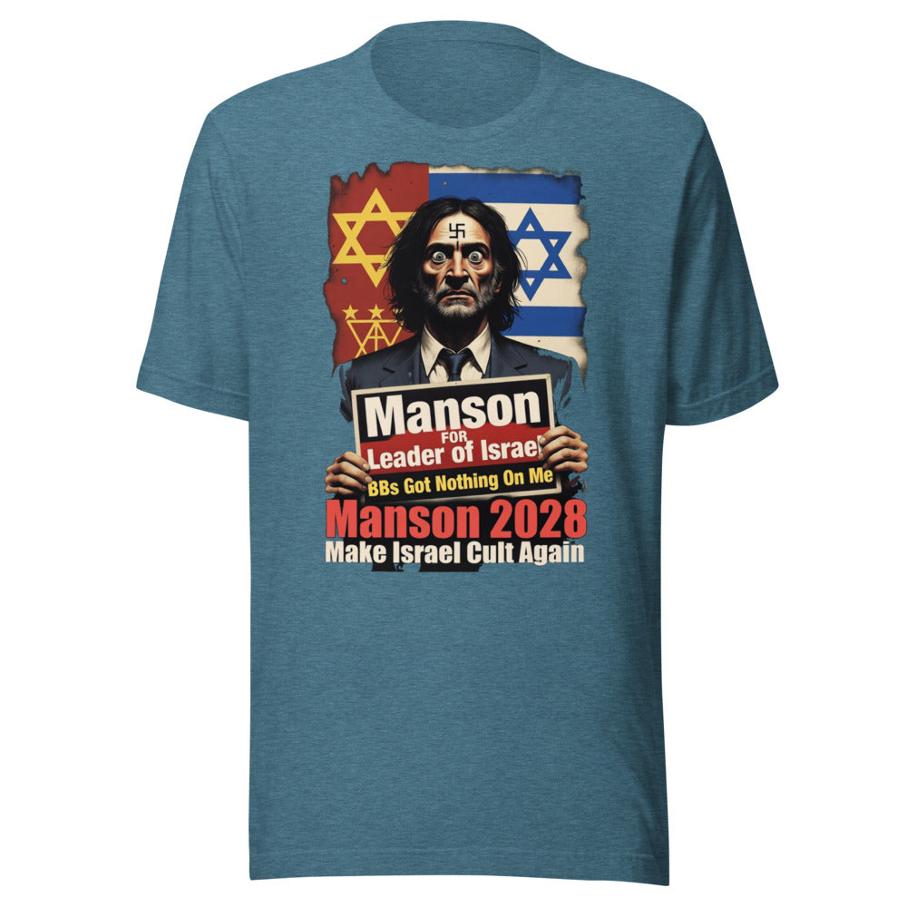 Manson for PM: Vote for Chaos in Comfort! Funny T-Shirt — Designed by @censoredsupply