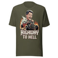 Bill Clinton Highway to Hell Hot Rod Funny Parody T-Shirt — color option 2