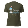 Bank of Somalia Diversity T-Shirt | Specialized Bank in Government Satire Tee | Funny Political Meme Graphic Shirt Unisex — color option 3