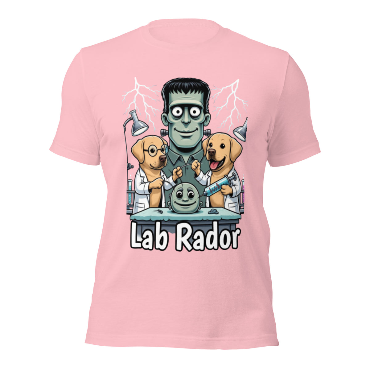 Lab Rador Frankenstein Labrador Scientist T-Shirt - Funny Dog Pun Shirt — color option 5
