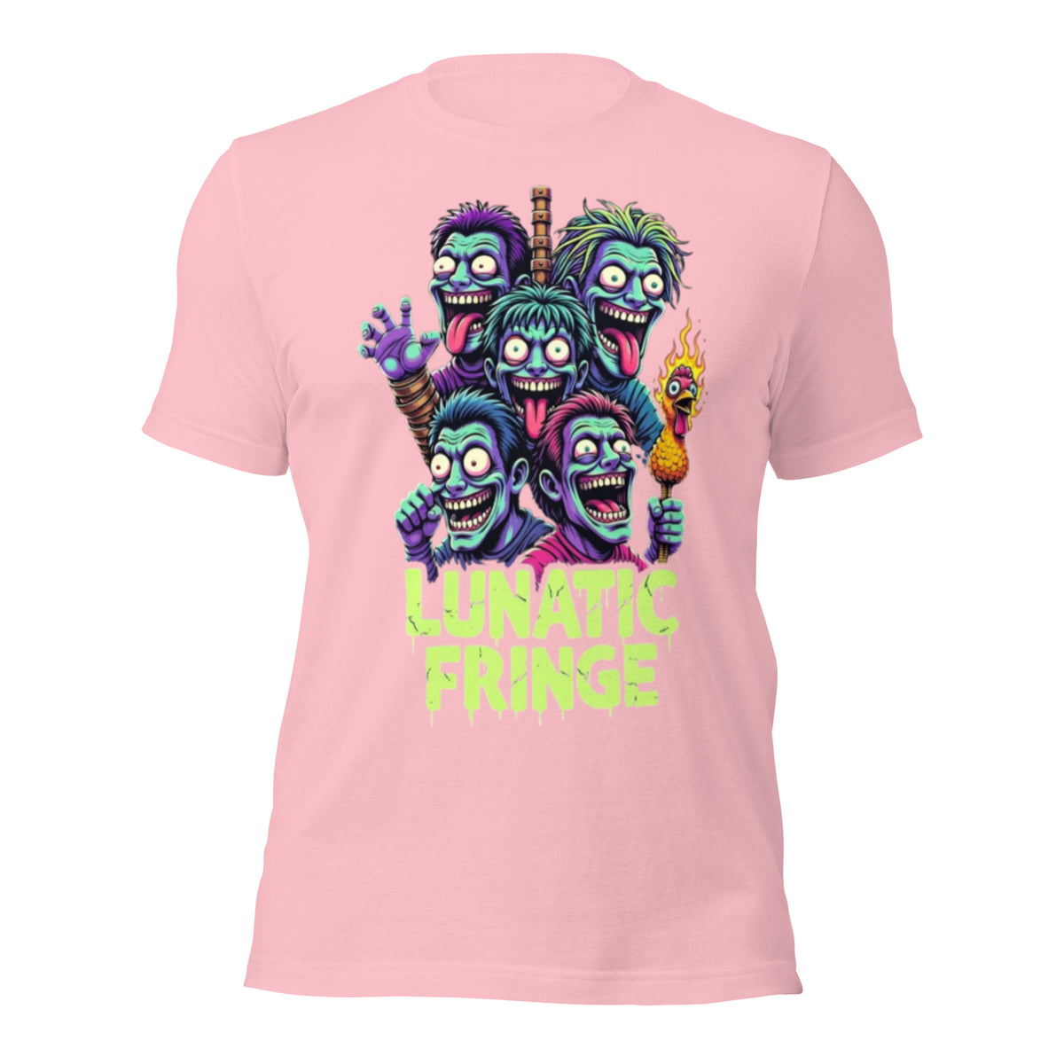 Lunatic Fringe Zombie Crew T-Shirt - Funny Horror Punk Graphic Tee — color option 4