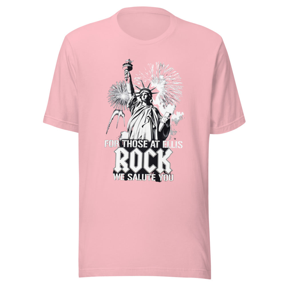 Ellis Rock: Statues, Fireworks, and Sarcasm - Premium Tee — Designed by @censoredsupply