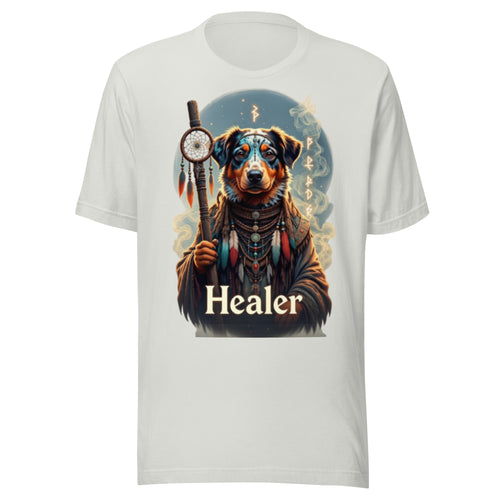Shaman Healer Rottweiler T-Shirt - Spiritual Native Dog Graphic Tee