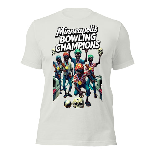 Minneapolis Bowling Champions T-Shirt | Somali Pirate Bowling Meme Parody Tee | Funny Gang Bowling Champions Graphic Shirt Unisex