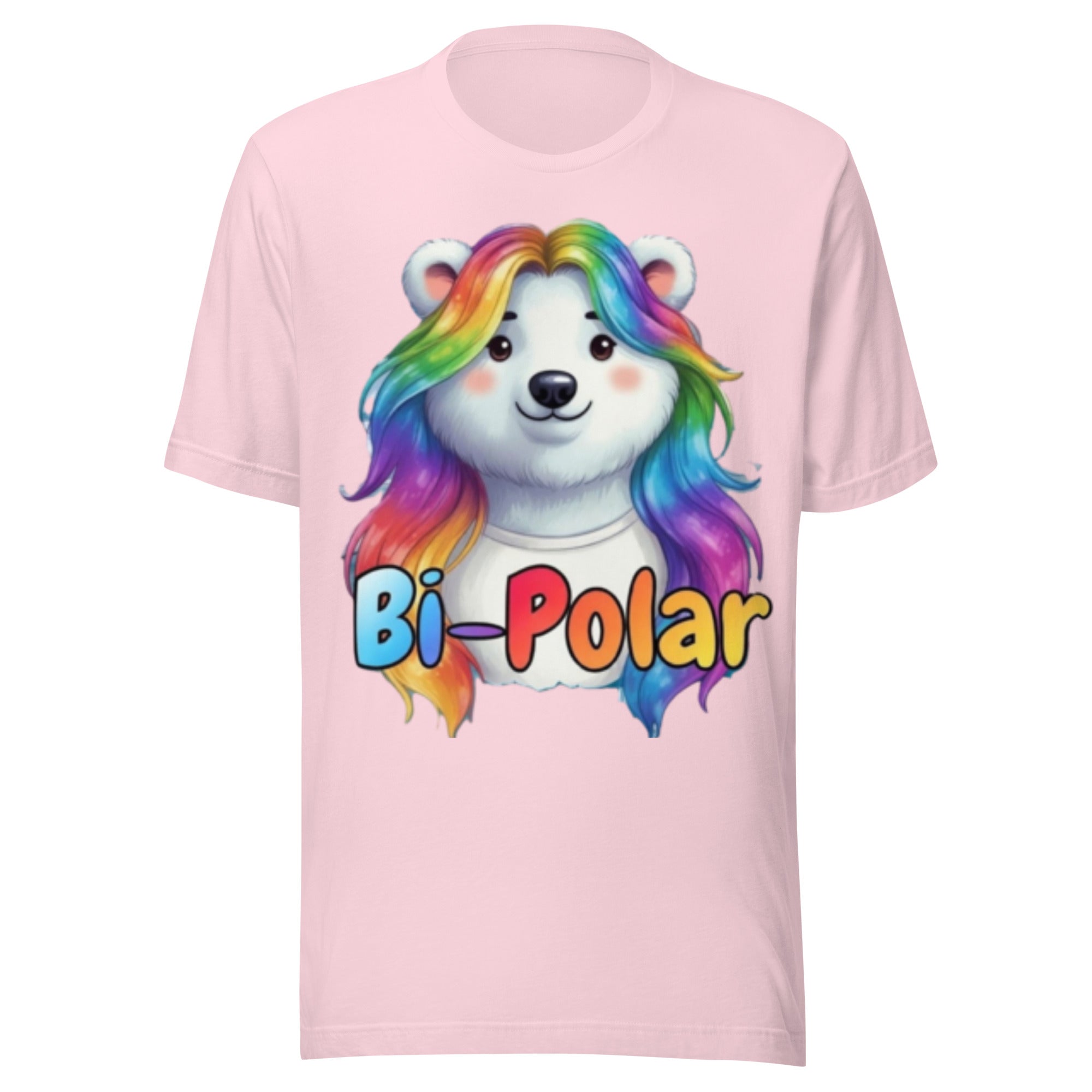 Bi-Polar Bear Rainbow Cute Pride Mental Health Pun T-Shirt — Nuvra Supply Co graphic tee