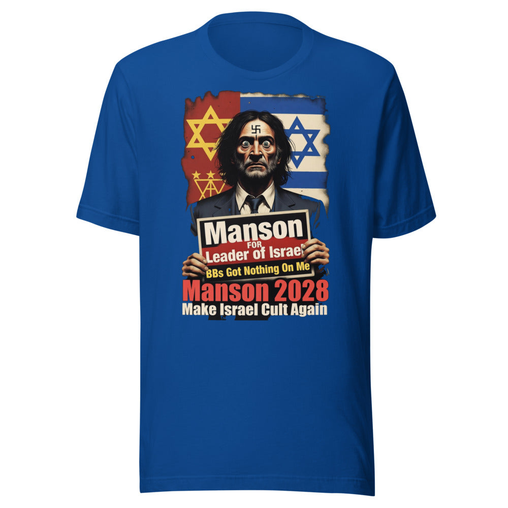 Manson for PM: Vote for Chaos in Comfort! Funny T-Shirt — Designed by @censoredsupply