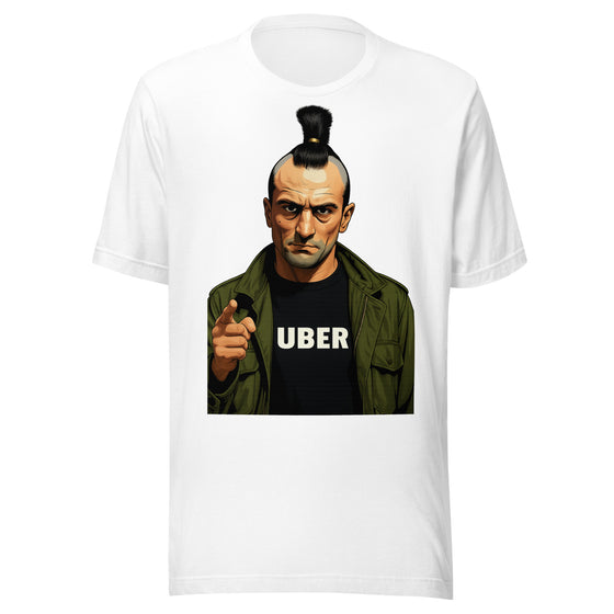 Robert De Niro Uber Taxi Driver Parody T-Shirt | Taxi Driver Uber Pointing Meme Tee | Funny Robert De Niro Uber Graphic Shirt Unisex